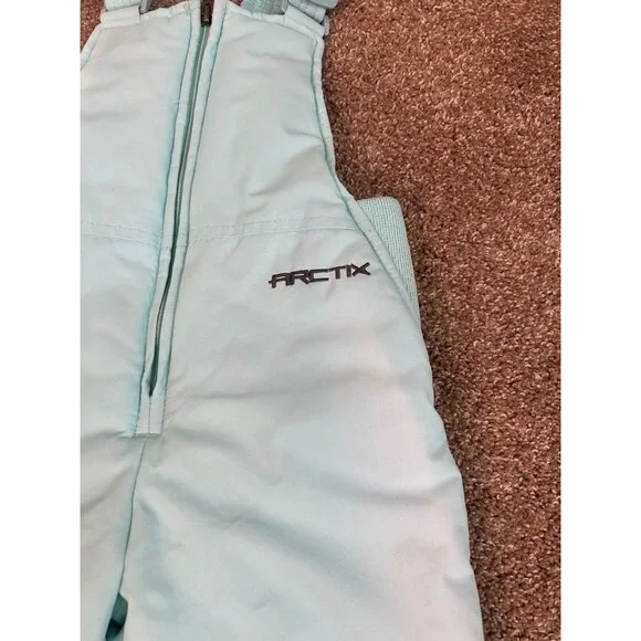 Arctix Snow Pants unisex Toddler Bibs snow pants ski pants aqua/black SZ 3T - Picture 4 of 9
